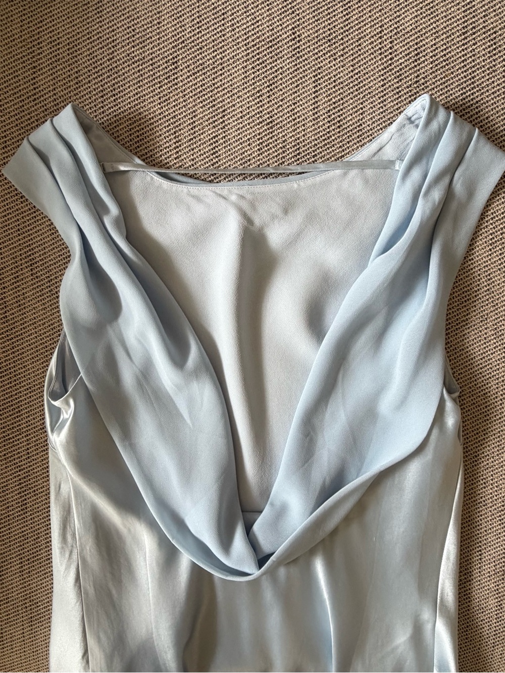 NEW Reformation Jonelle Silk Open Back Mini Dress Horizon Baby Blue | size XS - Picture 11 of 16